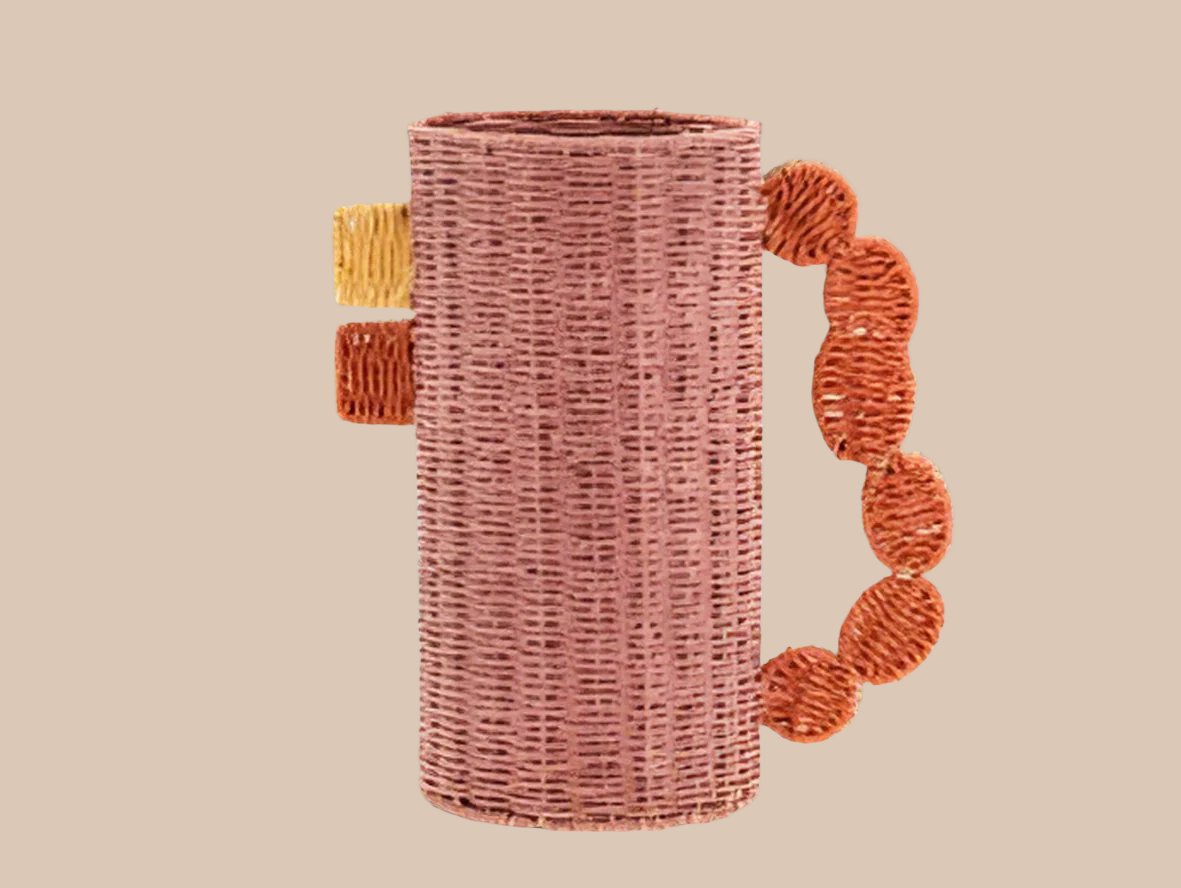 Dusty Rose Rope Vase/Basket