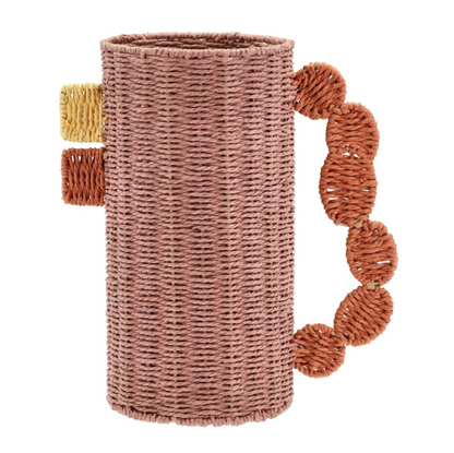 Dusty Rose Rope Vase/Basket