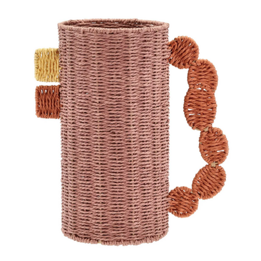 Dusty Rose Rope Vase/Basket