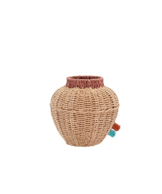 Basket vase - beige