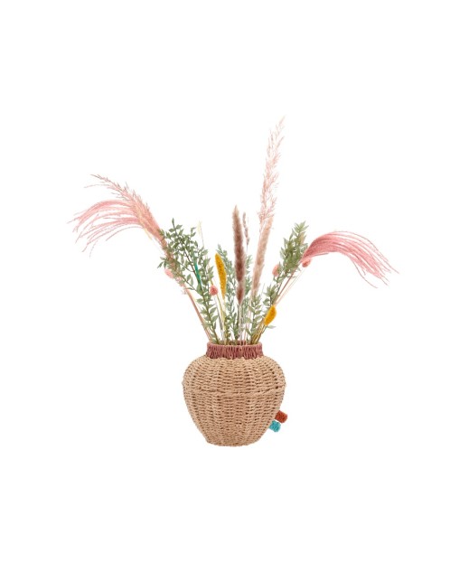 Basket vase - beige